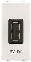 Розетка USB тип A без рамки ABB Niessen Zenit 1-м. 1 мод. 2000 мА N2185.2 BL белый картинка